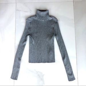 Ribbed Turtle Neck Shirt
